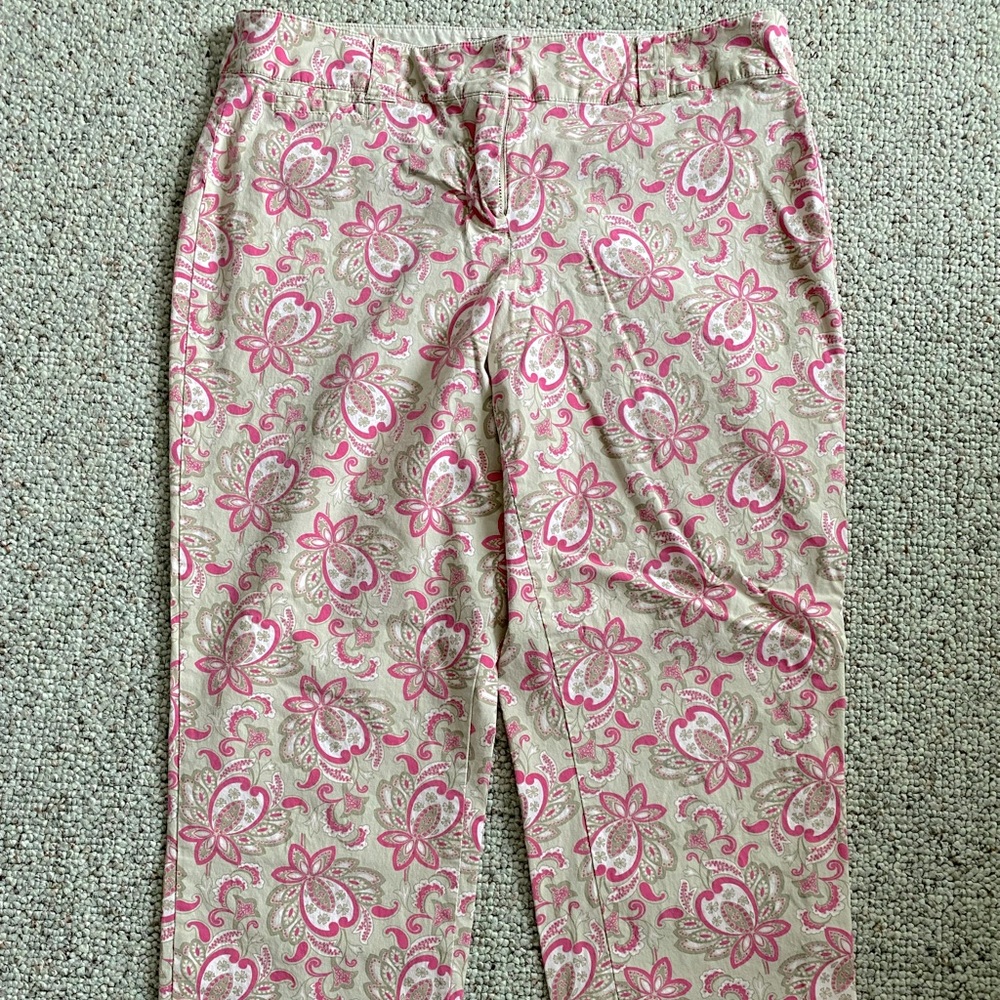Paisley capri pants